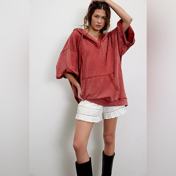 We The Free Tops - NWT We The Free We The Free Graham Poncho~Barn Red